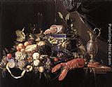 Fruit Canvas Paintings - Still-Life with Fruit and Lobster
